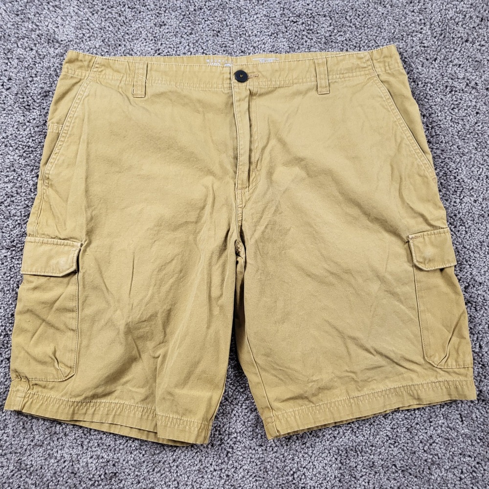 Mountain‎ Hardwear Mens 36 Cargo Shorts Khaki Tan Cotton Canvas OM7077 11 Inseam